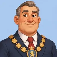 Getekend portret van burgemeester Van Loon