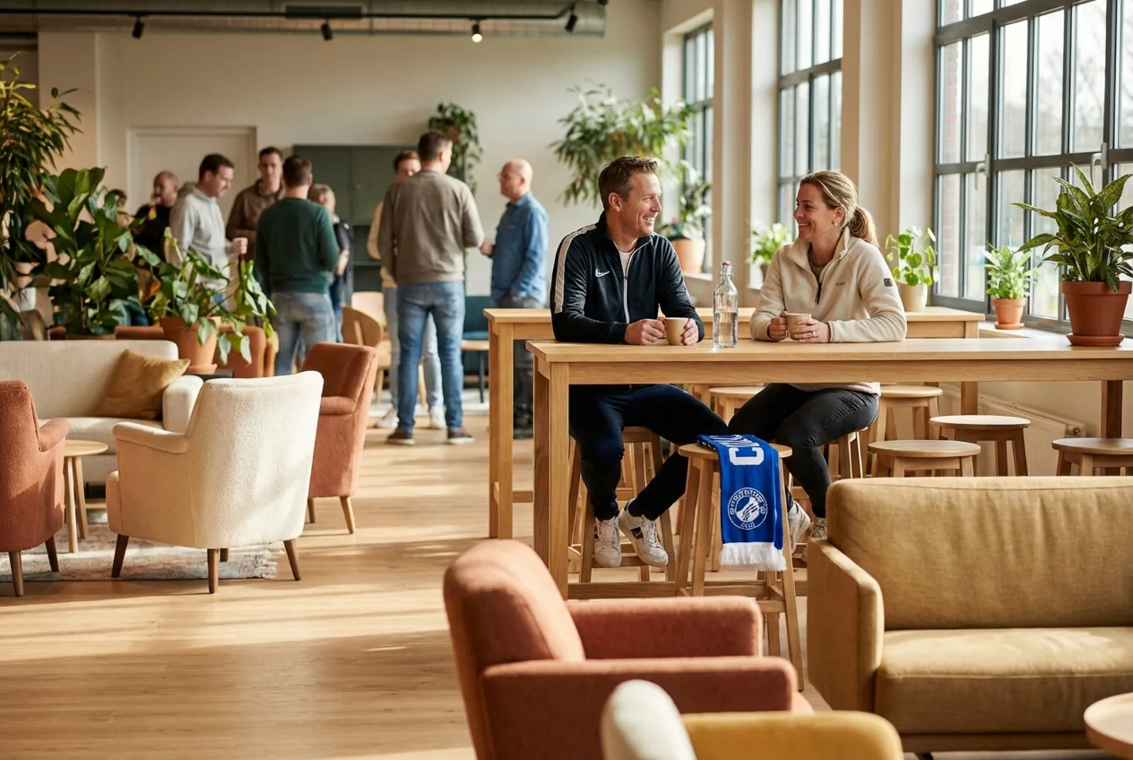 Modern wijkcentrum met divers publiek